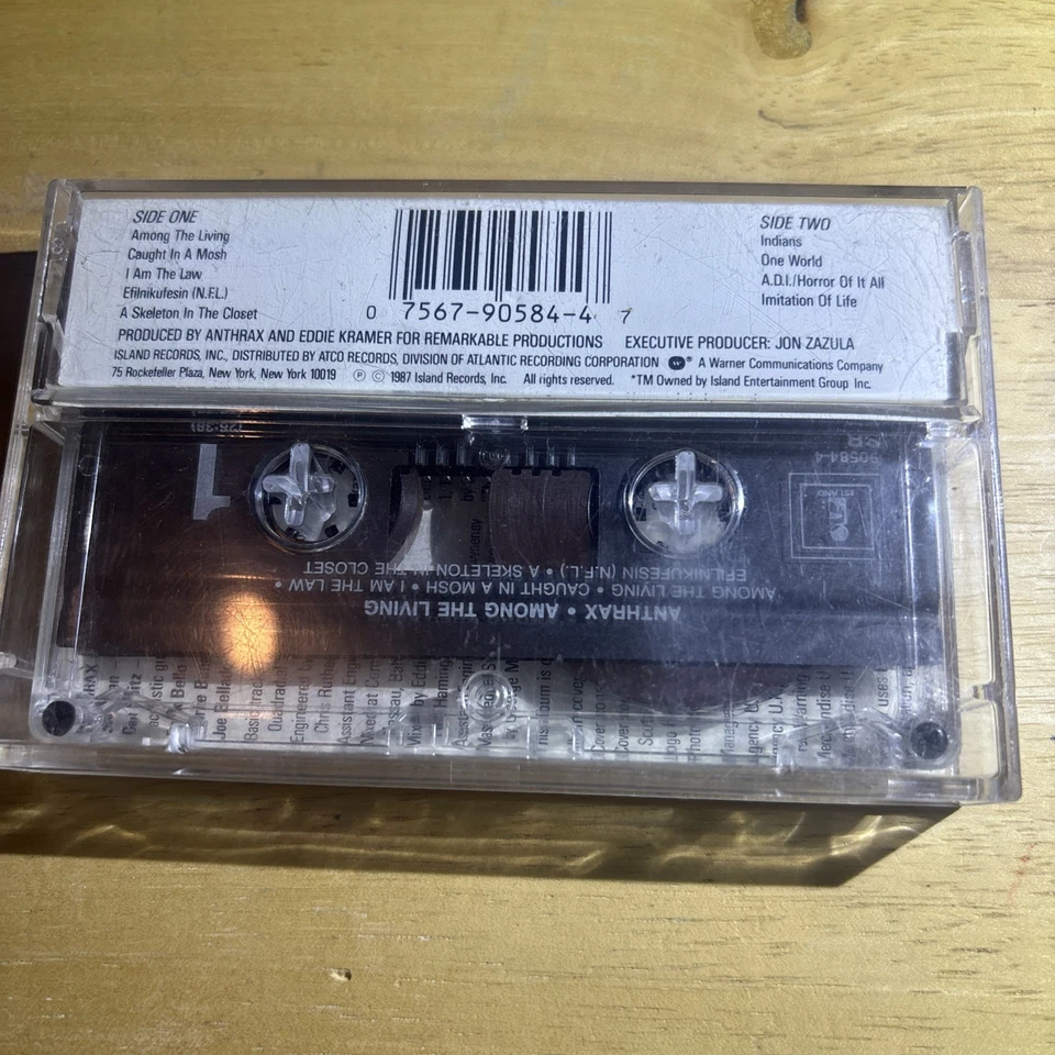 Anthrax Among The Living Cassette 1987 Island Records - Image 2 of 4