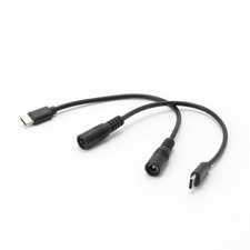2 Pack 15cm DC 5.5 x 2.5mm Female to USB-C Male 5V 5A Charging Power Cables