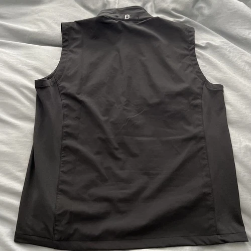 B Draddy Sport Men's Black  Softshell Full Zip Vest Zipped Pockets L Golf image 4