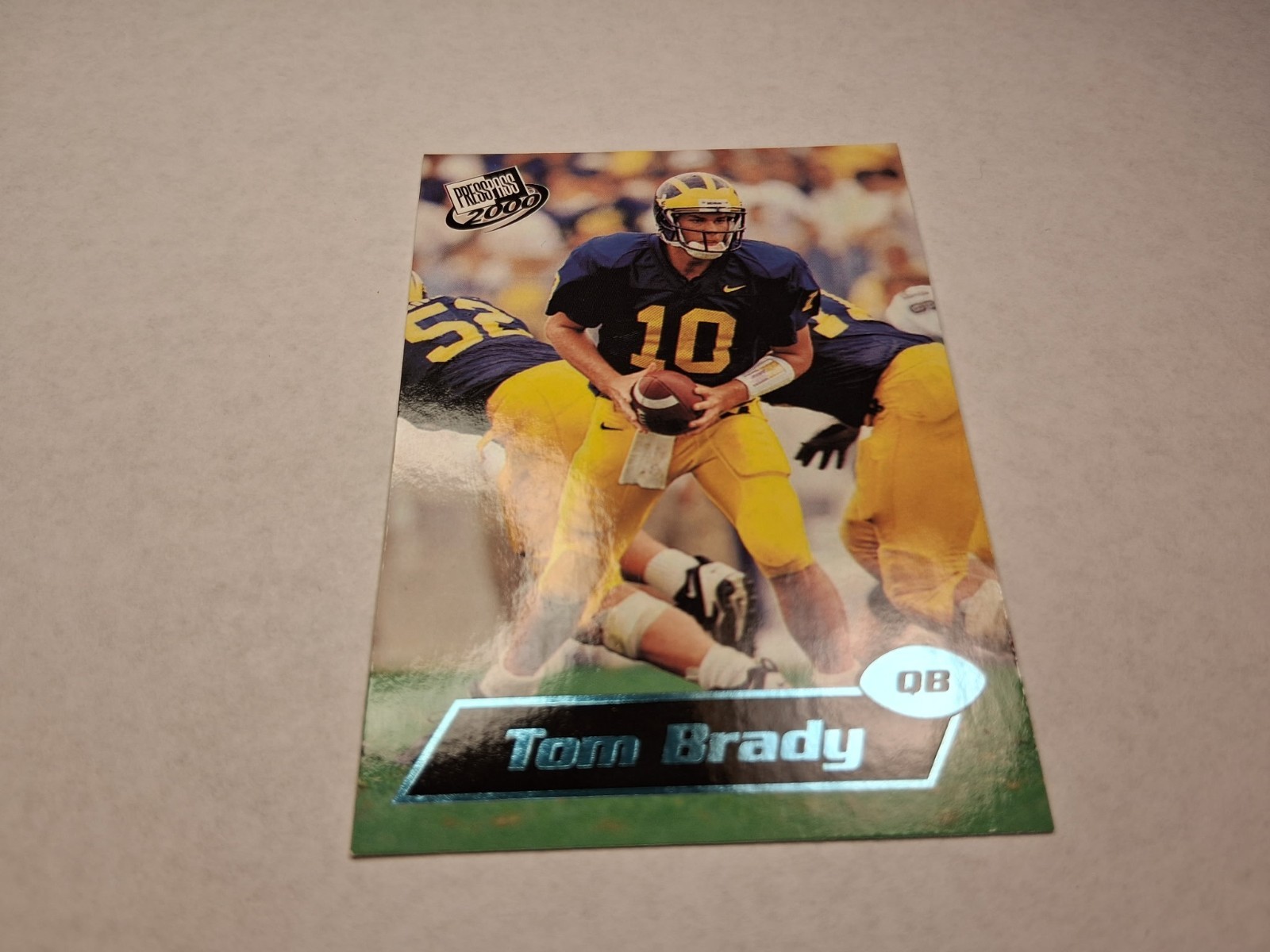 Tom Brady 2000 Press Pass #37 Rookie Card Michigan Wolverines