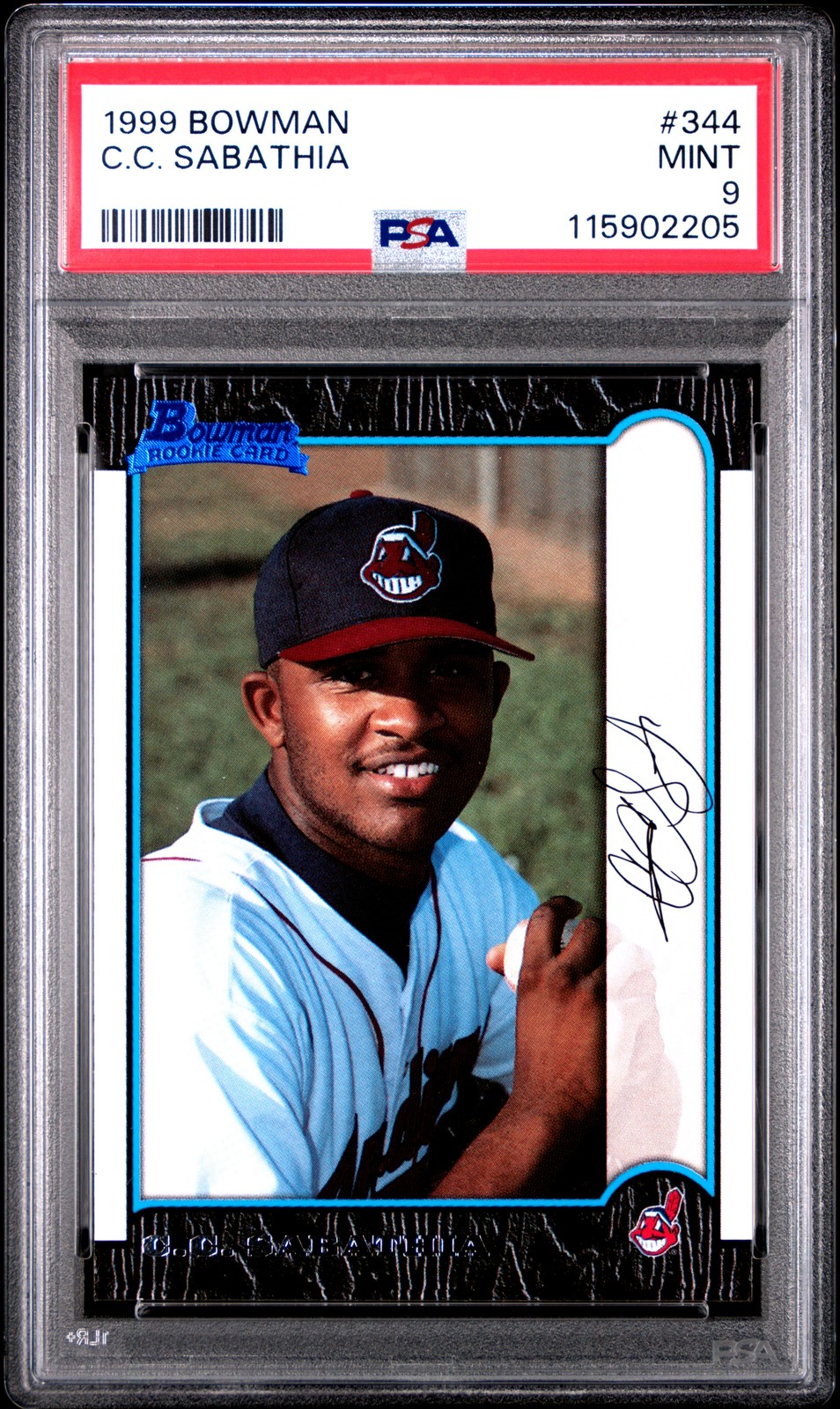 1999 BOWMAN #344 C.C. SABATHIA ROOKIE RC PSA 9