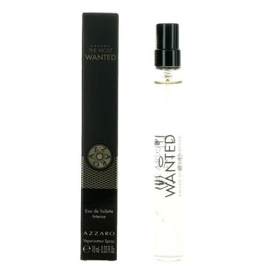 Azzaro The Most Wanted Intense Men 0.33 oz / 10 ml EDT Travel Spray Perfume New