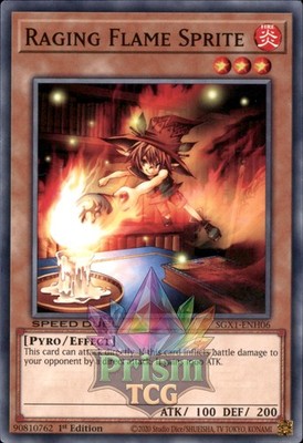 1st Ed Raging Flame Sprite SGX1-ENH06 Yugioh