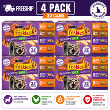 4-Pack Friskies Poultry Pate Cat Wet Food Variety Pack – Total 128 CT / 704 OZ 0.42 per gallon
