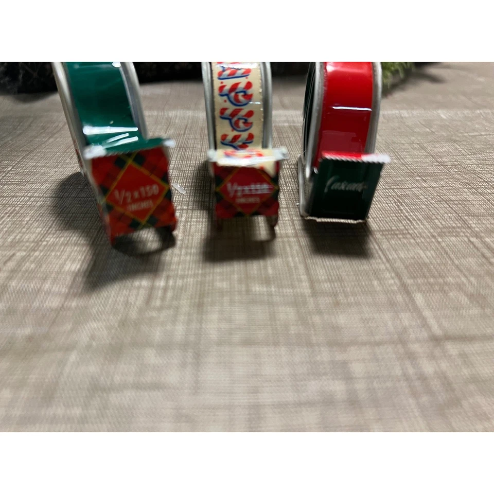 Винтажный Scotch бренд подарок надежном ленты диспенсеры лот из 3 Рождественский праздник праздник праздник - Изображение 2 из 4