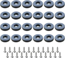 24 Pack Chair Sliders Floor Protectors 1 Inch Teflon Furniture Blue 