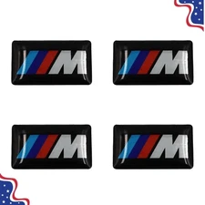 BMW M SPORT WHEEL M BADGE STICKER EMBLEM DECAL 4 PCS