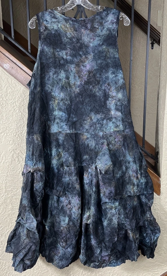 Comfy USA Crinkle Langenlook Layering Boho MIDI Dress Women’s L - Image 4 of 4