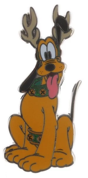 2018 Disney Pluto As Reindeer Christmas Pin