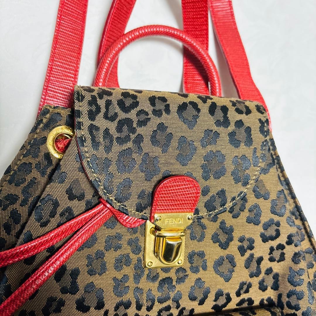 FENDI Backpack Leopard Pattern Rare - image 6