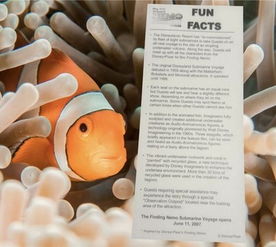 Finding Nemo Submarine Voyage Fun Facts