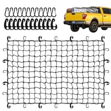 Heavy Duty Cargo Net for Pickup Truck Bed - 4' x 6' Stretches to 10' x 15'
