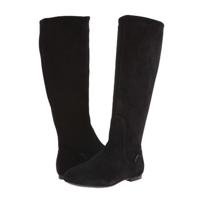 $495 Furla Italy Melany Onyx Black High Knee Riding Suede Casual Boots Shoes