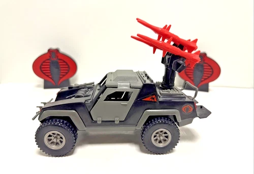 1998 25TH ANNIVERSARY HASBRO G.I JOE COBRA STINGER JEEP & ACCESSORIES
