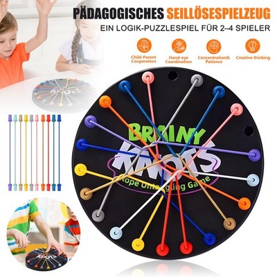 Brainy Knots Rope Challenge Puzzle Knobelspiel mit Seil Geschicklich 2-4 Spieler