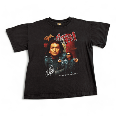 El Tri Shirt Adult MEDIUM Black Mexico Band Tee Y2K Alex Lora Nada 