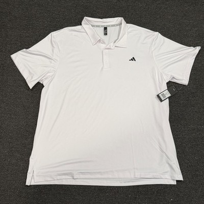 Adidas Golf Polo Shirt Ultimate Performance Mens 2XL White 3 Btn Placket NWT