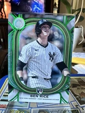 2025 Topps Tribute BEN RICE Green Parallel (RC) /99 New York Yankees Rookie