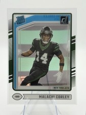 2024 Panini Clearly Donruss Malachi Corley #73 Rated Rookie Jets