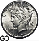 1926 Peace Dollar, Very Lustrous Near Gem BU++