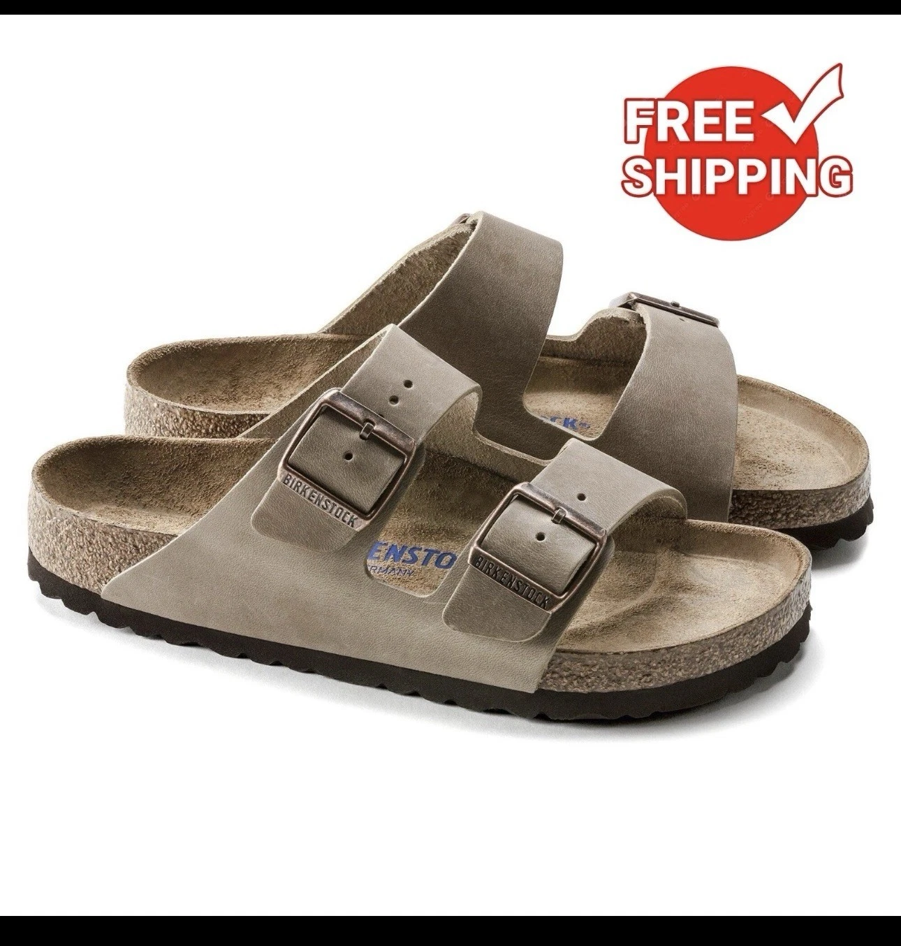 Birkenstock Arizona Bs Tobacco Brown Sandals Soft Foot Size 38