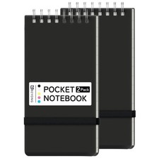 Small Pocket Notebook, Mini Notepad Spiral Notebooks Note Pads Black, 3x5 