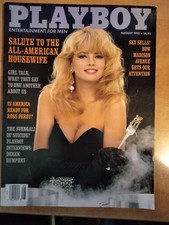 Vtg Playboy Magazine Aug 1992 All-American Housewife Ross Perot Madison Ave