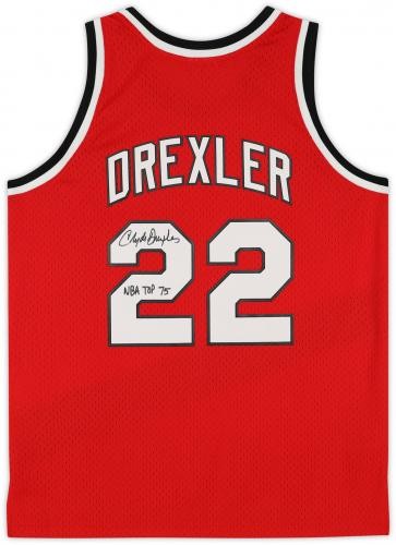 Clyde Drexler Trail Blazers Signed Mitchell & Ness 90-91 Swingman Jersey w/Insc - Picture 2 of 5