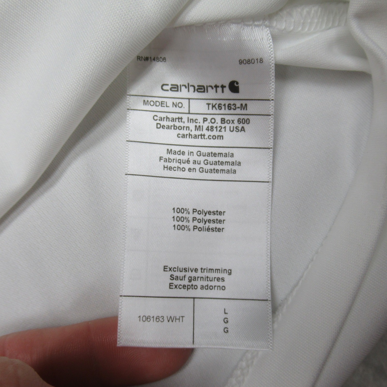 Carhartt Shirt Mens Large White Force Sun Defender Short Sleeve Relaxed $30 NEW thumbnail 10