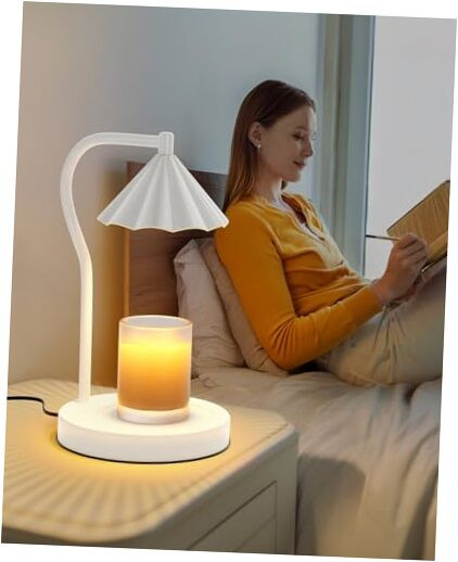 Vintage Metal Candle Warmer Lamp with Timer & Dimmer for Cozy Home Decor-image