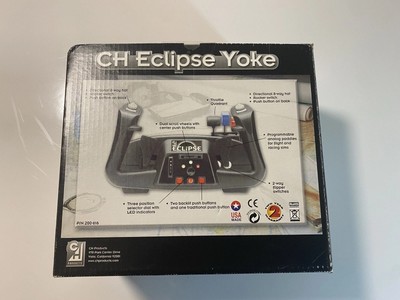 CH Products Eclipse Yoke Flight Simulator Control Stick 200-616 USB PC Computer