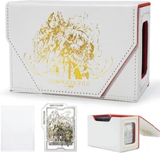 STORY of WHITE Laser Card Deck Box for YGO MTG Organizer Holds 220+ Double Sleev