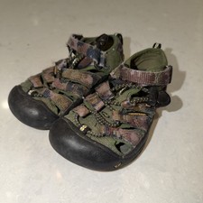 KEEN Newport H2 Cascade Brown Camo Hiking Water Sandals Size 8 Kids/Children