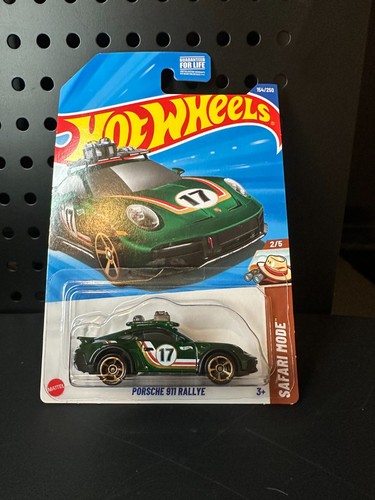 Hot Wheels Porsche 911 Rallye Safari Mode grün Diecast Auto 154/250