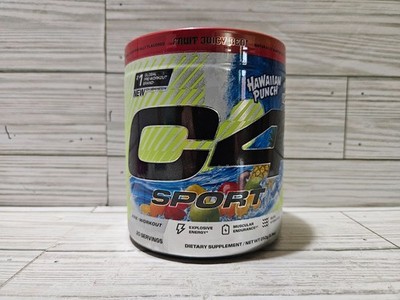 C4 Sport Pre-Workout Hawaiian Punch Fruit Juicy Red 20 Servings 8.9oz 4/2027