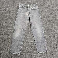 VTG 90's Levis 540 Jeans 30x29 Black Faded Relaxed Fit Made In USA Orange Tab