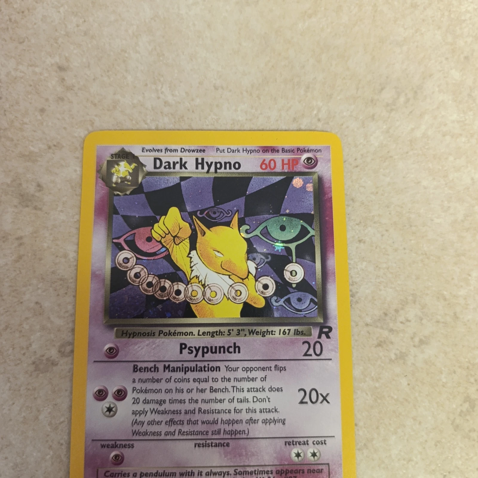 Deal for 1st Edition Dark Hypno Holo 9/82 2000 Team Rocket Pokemon Card Used