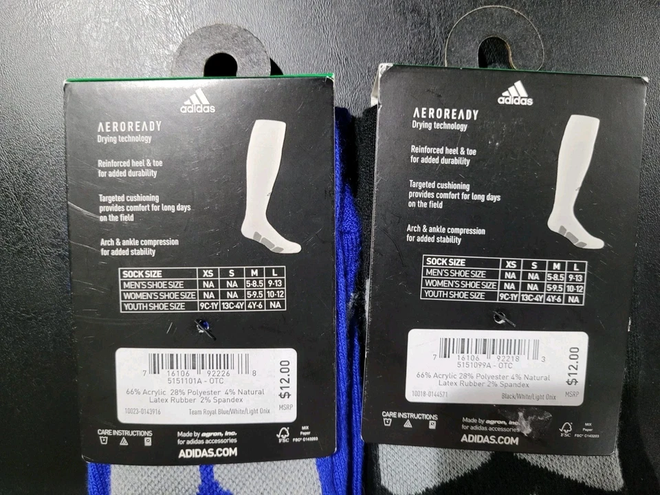 Adidas Icon OTC Calcetines de Béisbol/Softbol Negro y Azul Zapato Juvenil Talla 9C-1Y (XS) Foto 4 de 4