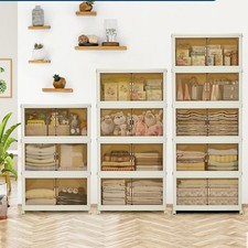 Stackable Storage Bins Plastic Storage Drawer...