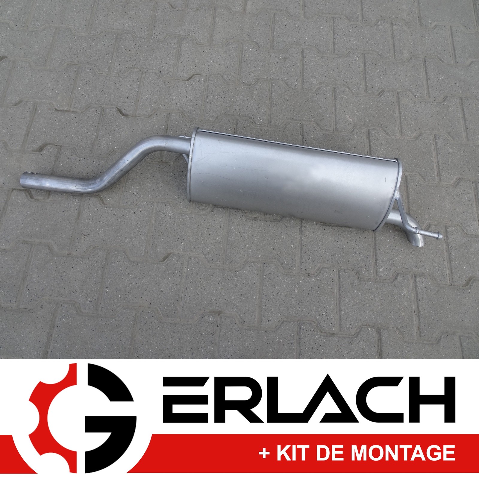 Silencieux arriere anti corrosion pour motorisation Fiat Punto 1.2 1445