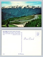 Mount Olympus and Bailey Range Postcard Hurricane Ridge Scenic Viewpoint