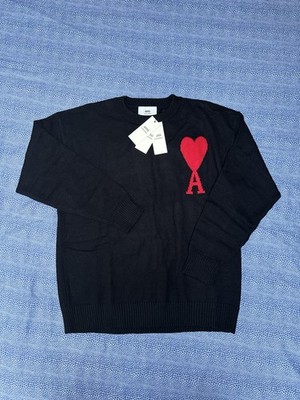 Ami Paris Pullover schwarz-rot