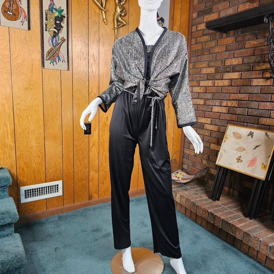 Black 1970s Vintage Jumpsuits & Playsuits for Women for sale | eBay