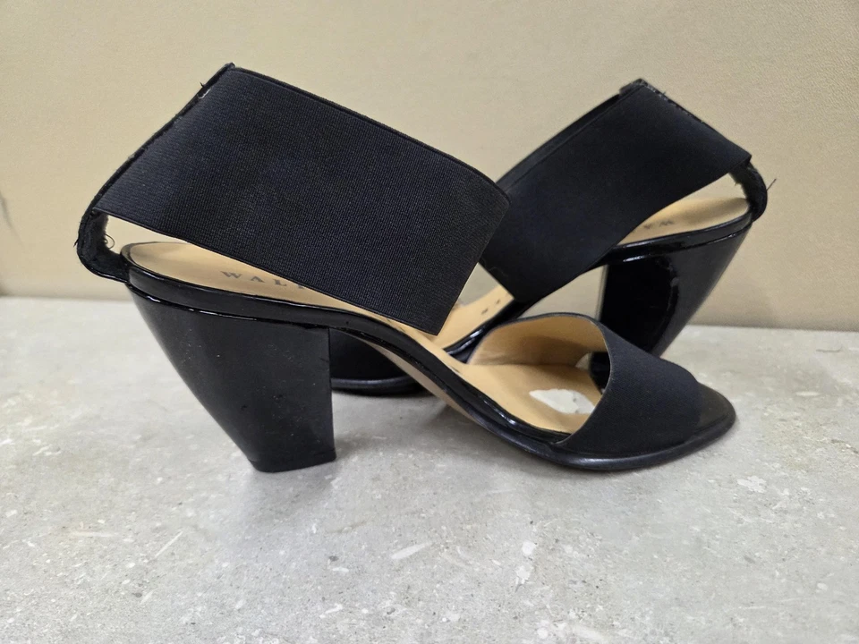 Walter Steiger Zapatos Mujer Talla 9 Tacón Bloque Hecho en Italia Sandalias de Diseñador Foto 3 de 4