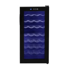 Cantinetta Frigo Vino 78L 28 Bottiglie Porta in Vetro LED Pannello Touch 8–18°C