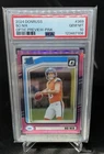 2024 Panini Donruss - Rated Rookie Bo Nix #369 Optic Preview Pink Prizm PSA 10
