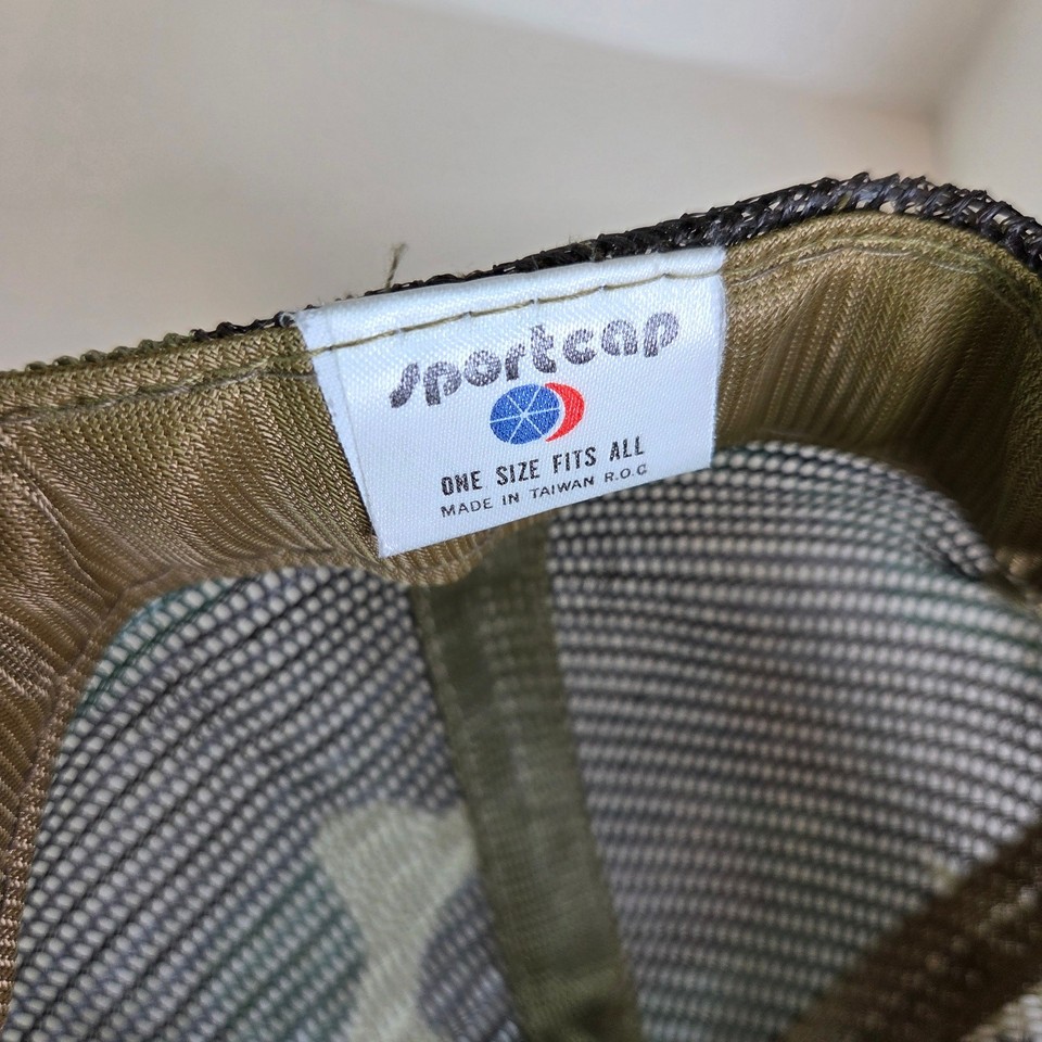 Vintage Taiwan ROC Special Forces Mesh Snapback Hat Skull Rifles Camo ...