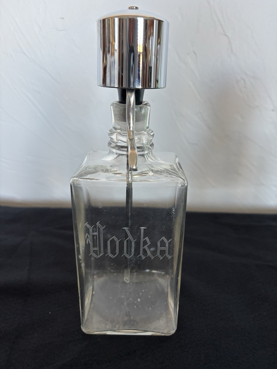 Vintage MCM Pump Liquor Dispenser Glass Decanter Set of Three | eBay