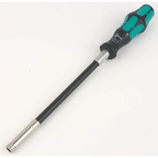 Wera Screwdriver Bit-Holding Handle 393 S 1/4" Hex Flex Shaft Ergonomic Slim