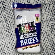 5 Pack Vintage 1999 Fruit Of The Loom FTL Briefs Mens XL 42-44 Made In USA NOS